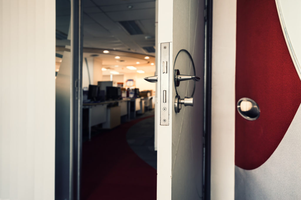 office meeting room door